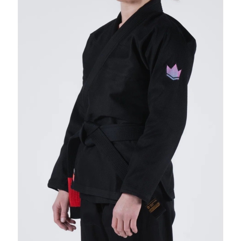 Kingz Empowered Collection BJJ Gi TOP ONLY Womens F2 Black 100% Cotton Jiu Jitsu